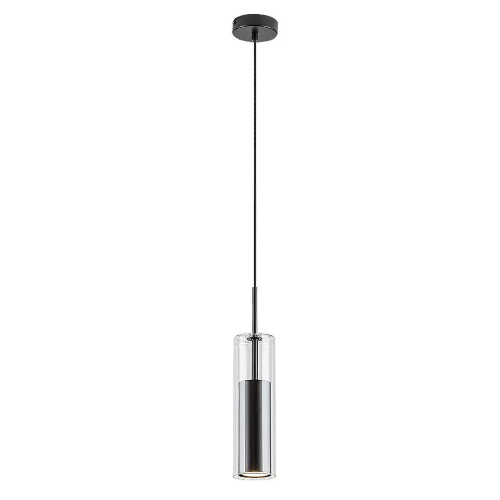 Rabalux 72047 Lampada a sospensione 1 spot Kalevi, GU10, nero, rotondo, moderno, ø80mm