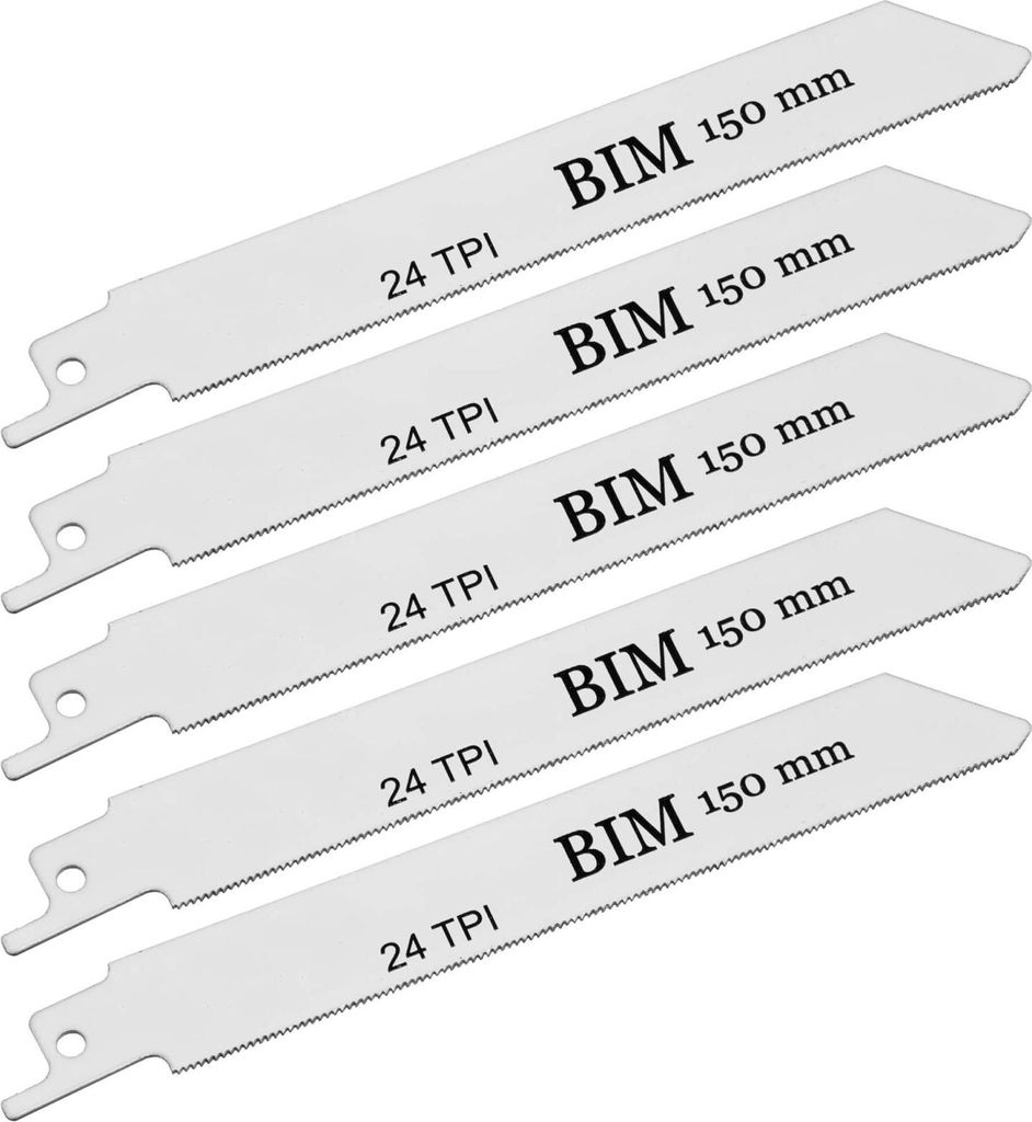5 BIM Säbelsägeblätter Metall Kunststoff 150mm Sägeblätter Produktbild 