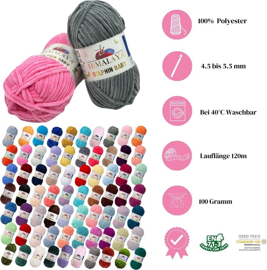 Himalaya Dolphin Baby 80311 Schwarz Super Bulky Amigurumi Produktbild 4