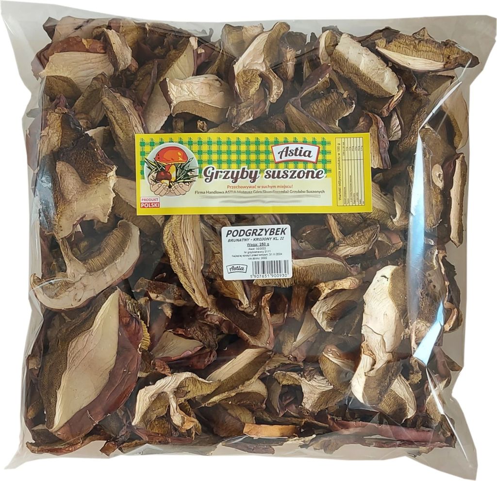 Hnědé houby sušené nakrájené na kousky 500g Obrázek produktu 