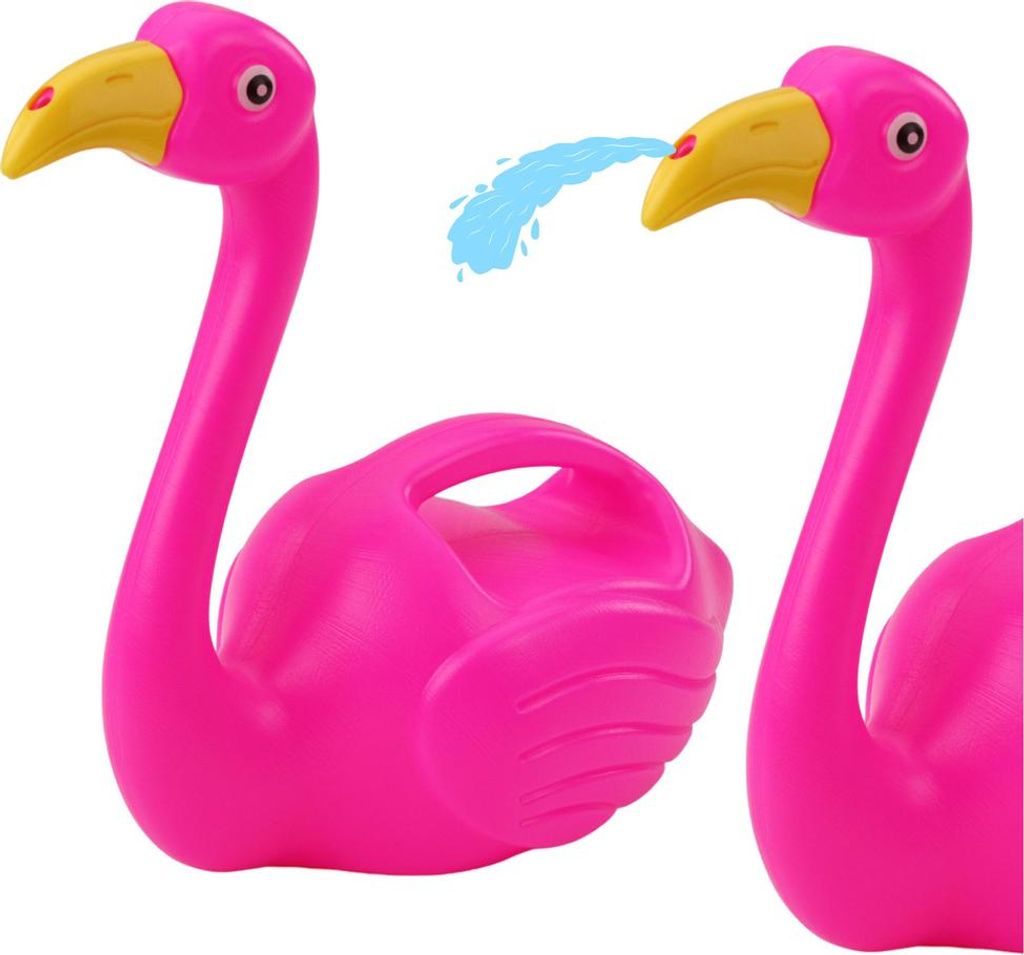 Kleine Plastikgießkanne Für Kinder Flamingo Pink Produktbild 