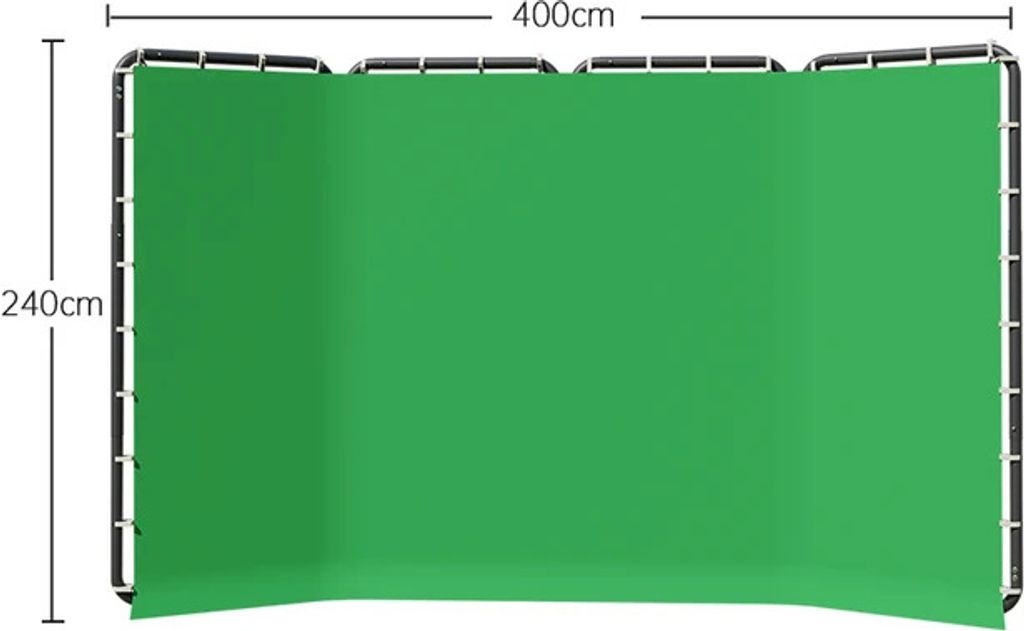 Stojanový rám na pozadie, výškovo nastaviteľný, zelené Obrázok produktu 2