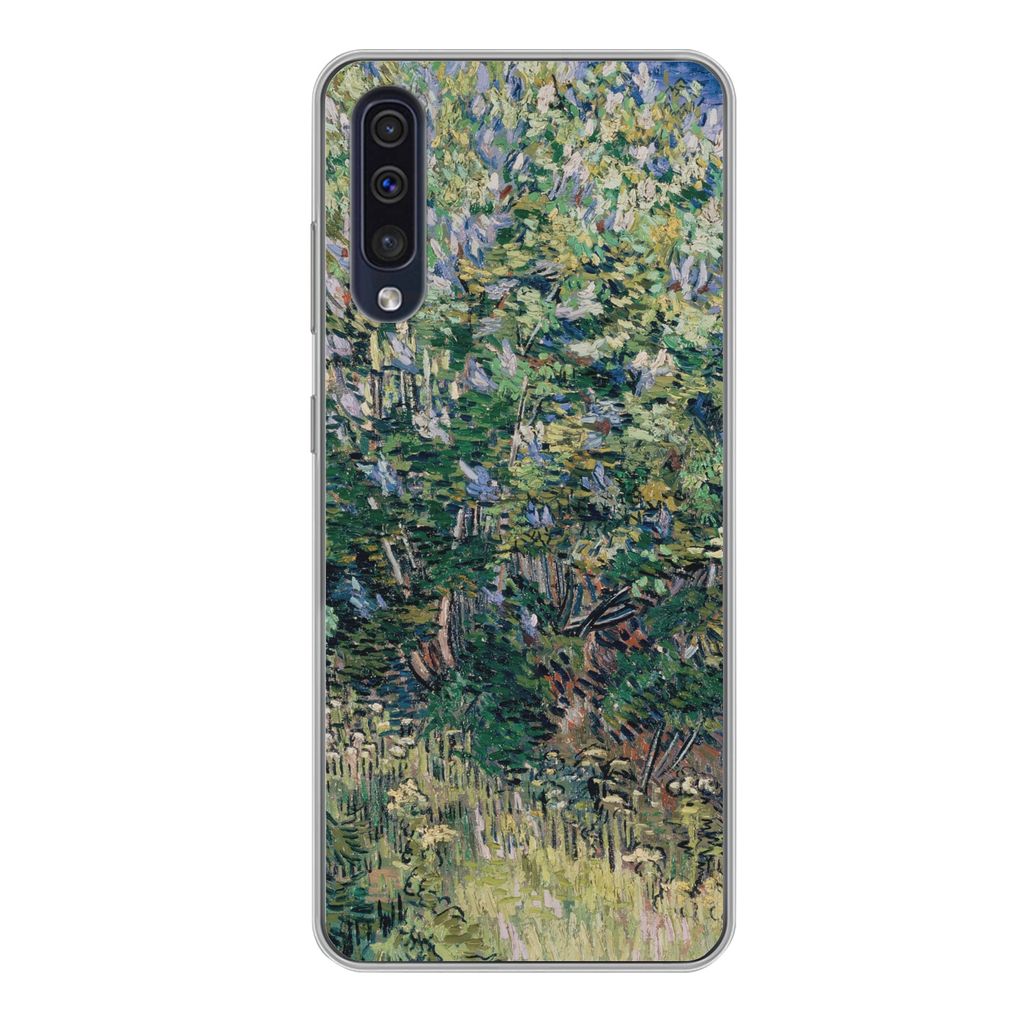 MuchoWow Handyhülle Schutzhülle Hülle für Samsung Galaxy A50 Fliederbusch - Vincent van Gogh Silikon Softcase Handy Hülle - Mobiltelefonhülle