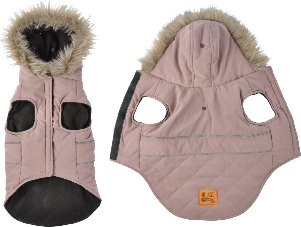 Hunde Winterjacke Hundemantel Kapuze Hundebekleidung Hundejacke Mantel Jacken, Größe:L
