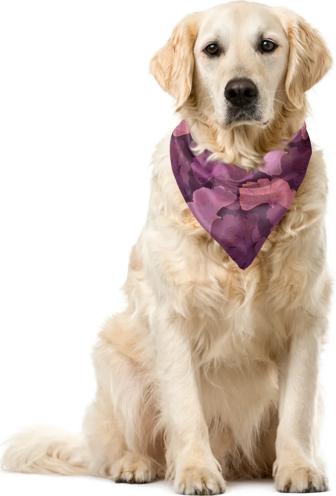 Accessorio Pet ABAKUHAUS Bandana Ginkgo Biloba 55x55 Retro
