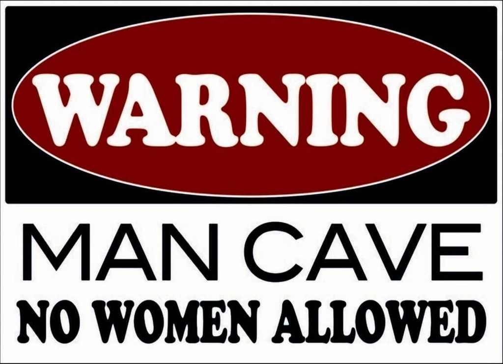 vianmo Holzschild 30x40 cm Warning Man Cave no woman