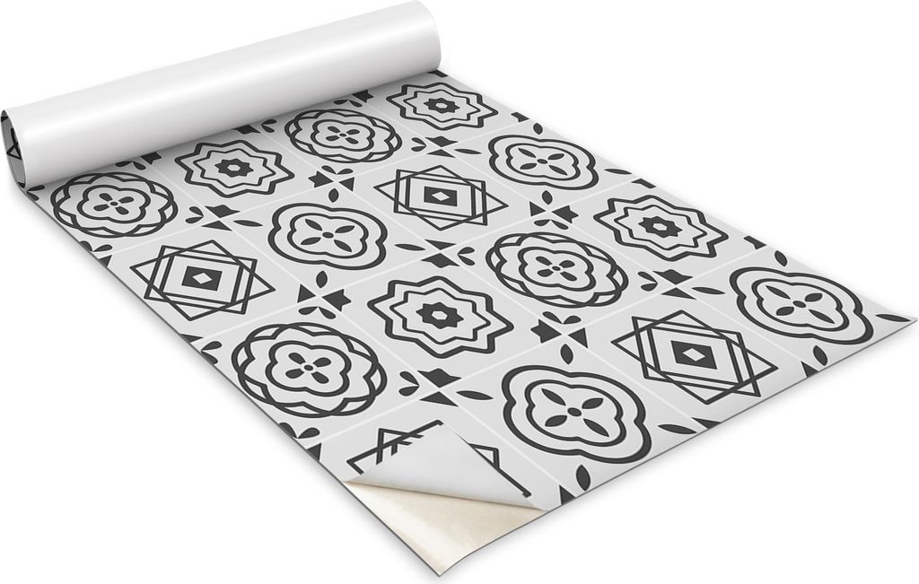 Selbstklebende Möbelfolie - Dekorationsfolie - Tischmöbel - Zuschneidbar - Elegante Formen - 100 x 50 cm