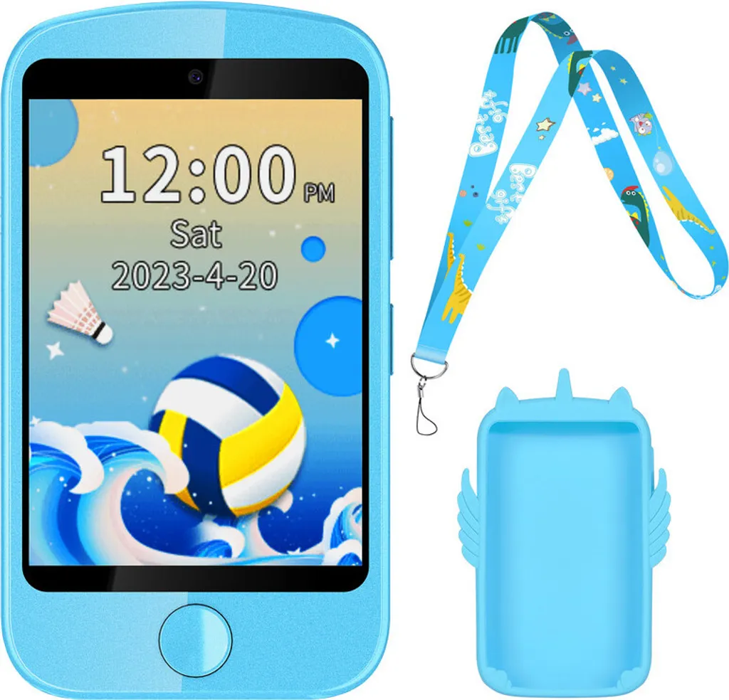 Montre intelligente enfant bleue avec 19 jeux éducatifs et SOS