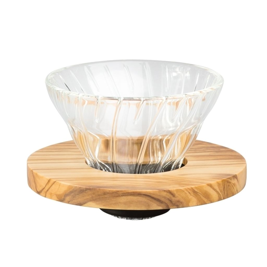Skleněný odkapávač na kávu Hario V60 01 Olive Wood Dripper Obrázek produktu 