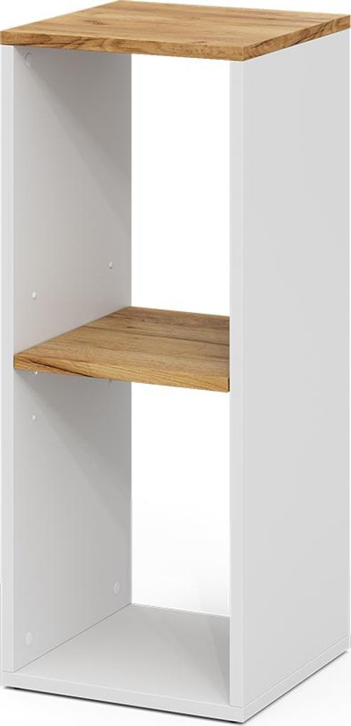 Scaffale Vicco Tomy Rovere bianco/dorato 30 x 74 cm con 2 Immagine del prodotto 