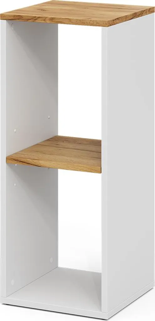 Petite Bibliothèque Ouverte Vicco Tomy 2 Compartiments Chêne Blanc