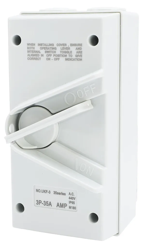 Sectionneur de sécurité AC440V 35A IP65 avec boîtier étanche robuste