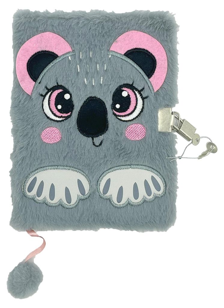 Tagebuch mit Schloss Kinder Mädchen Koala Notizbuch liniert Produktbild 