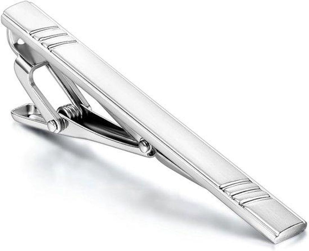 Herren-Sperrklem aus Poliertem Messing, Sicherheits-Sperrklem für Hochzeiten und Geschäftsevents, elegantes Design (Silber)