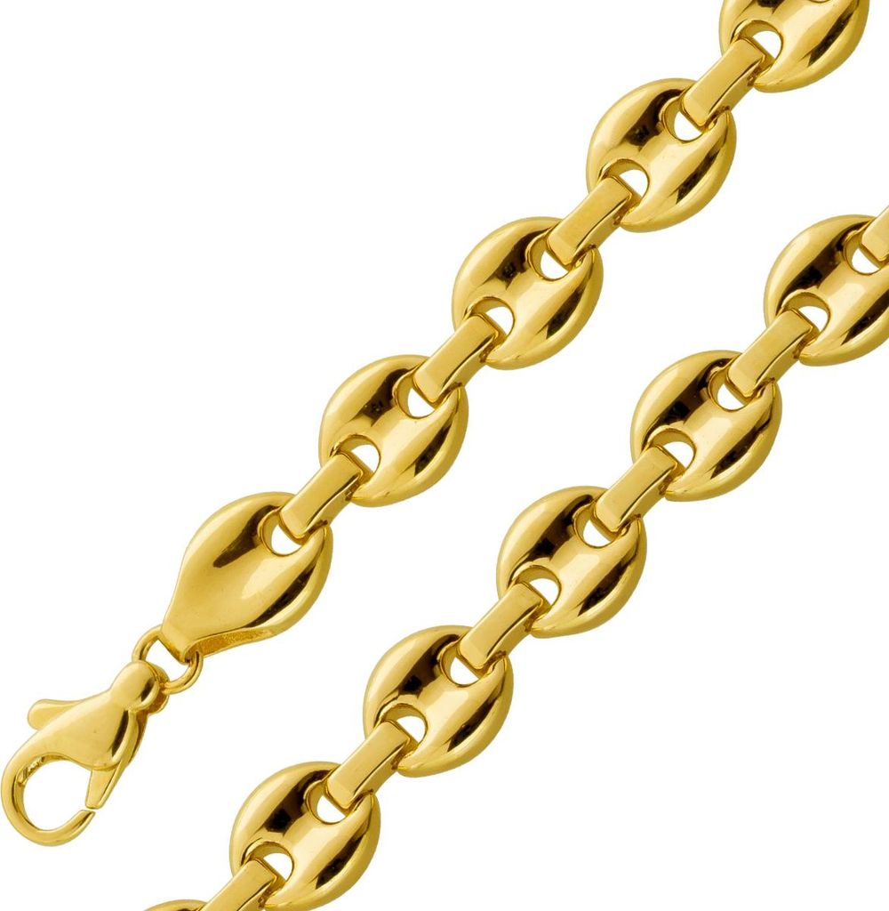 Bohnen Marina Armband Gelbgold 585 14K halbmassiv 20