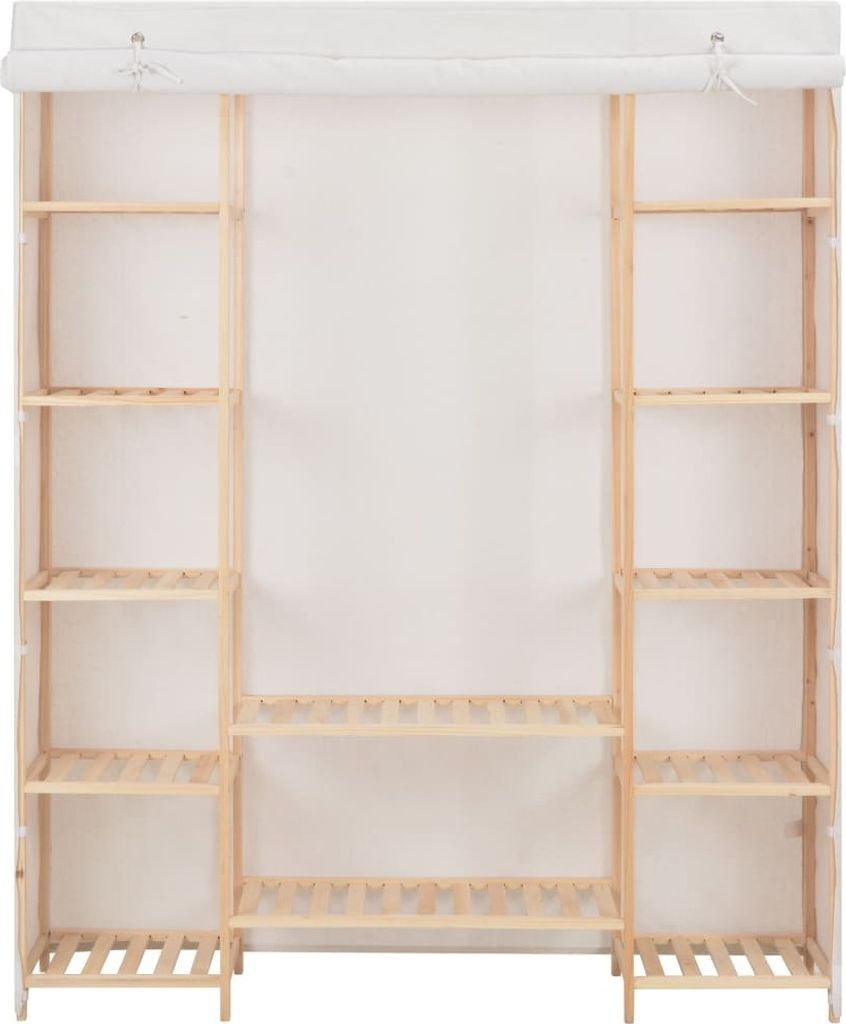 vidaXL Armadio bianco 135 x 40 x 170 cm tessuto Immagine del prodotto 