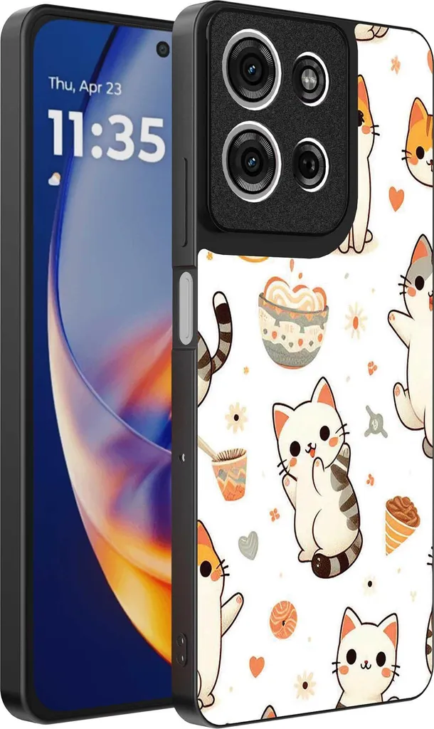 Custodia Motorola Edge 50 Neo Stampa Gatto - Cover TPU Protettiva