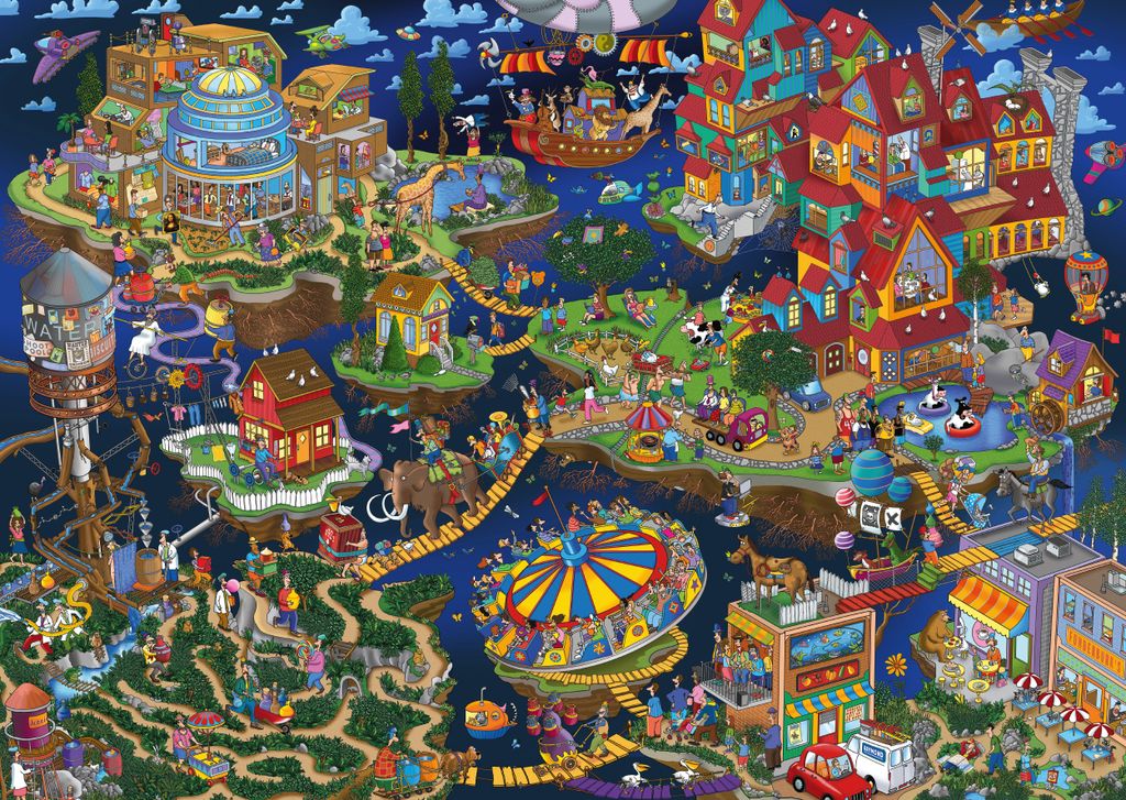 Schmidt 59968 - Steve Skelton - Puzzle, 1000 Teile, Verrückte Welt