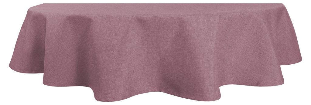 Tischdecke oval altrosa 130x220 cm Leinenoptik Lotuseffekt Tischwäsche Wasserabweisend Tischtuch