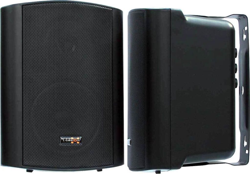 E-Lektron EWL5A-B 60W Aktivlautsprecher Satz mit Wandhalter Schwarz EL100205