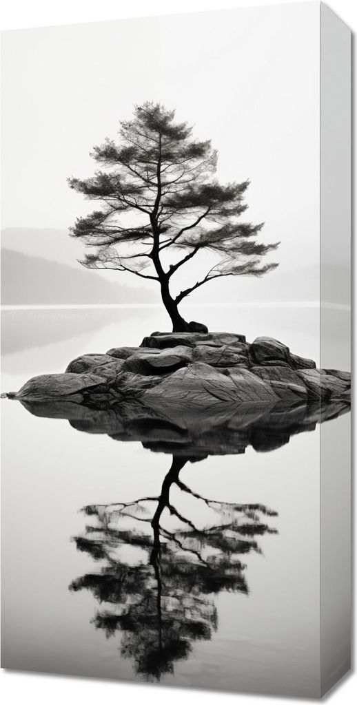 Bild 30x60cm Einsame Baum