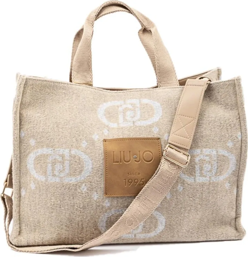 Sac Liu Jo Beige 2F5027 avec Détails Dorés : Design Compact et Chic Femme