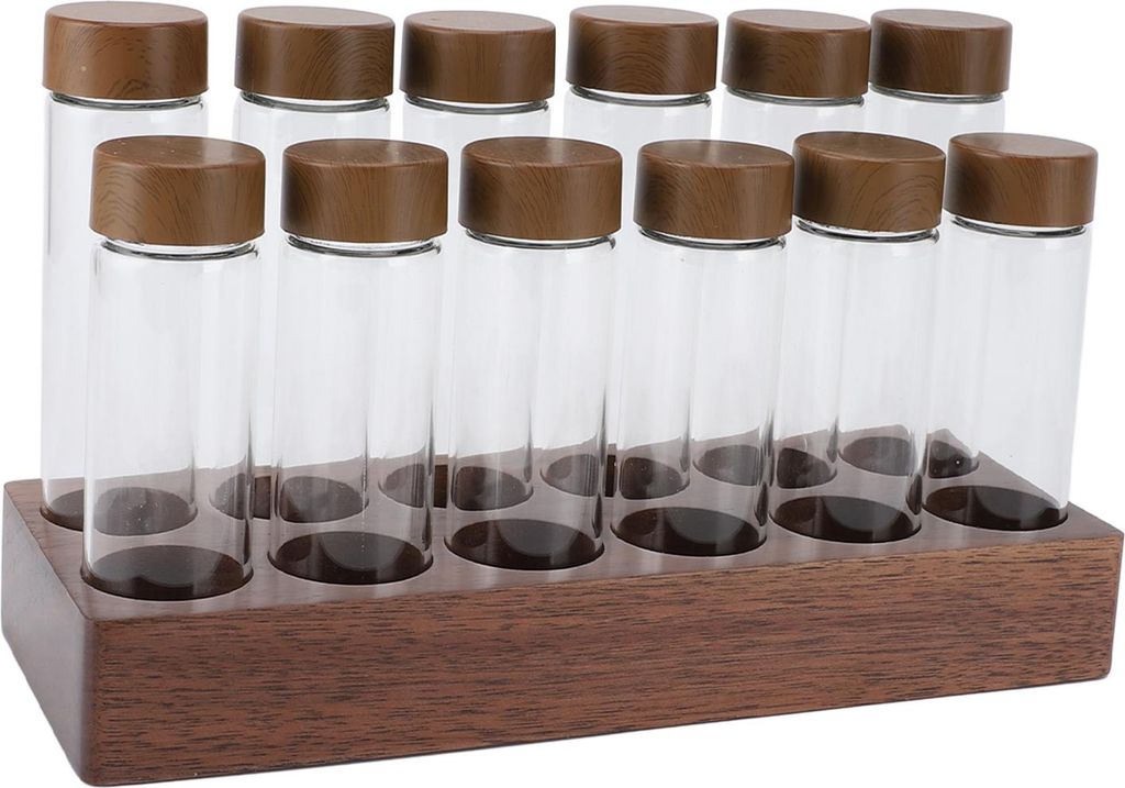 12pcs Kaffeebohnen Lagerung Röhren Glas versiegelt Produktbild 