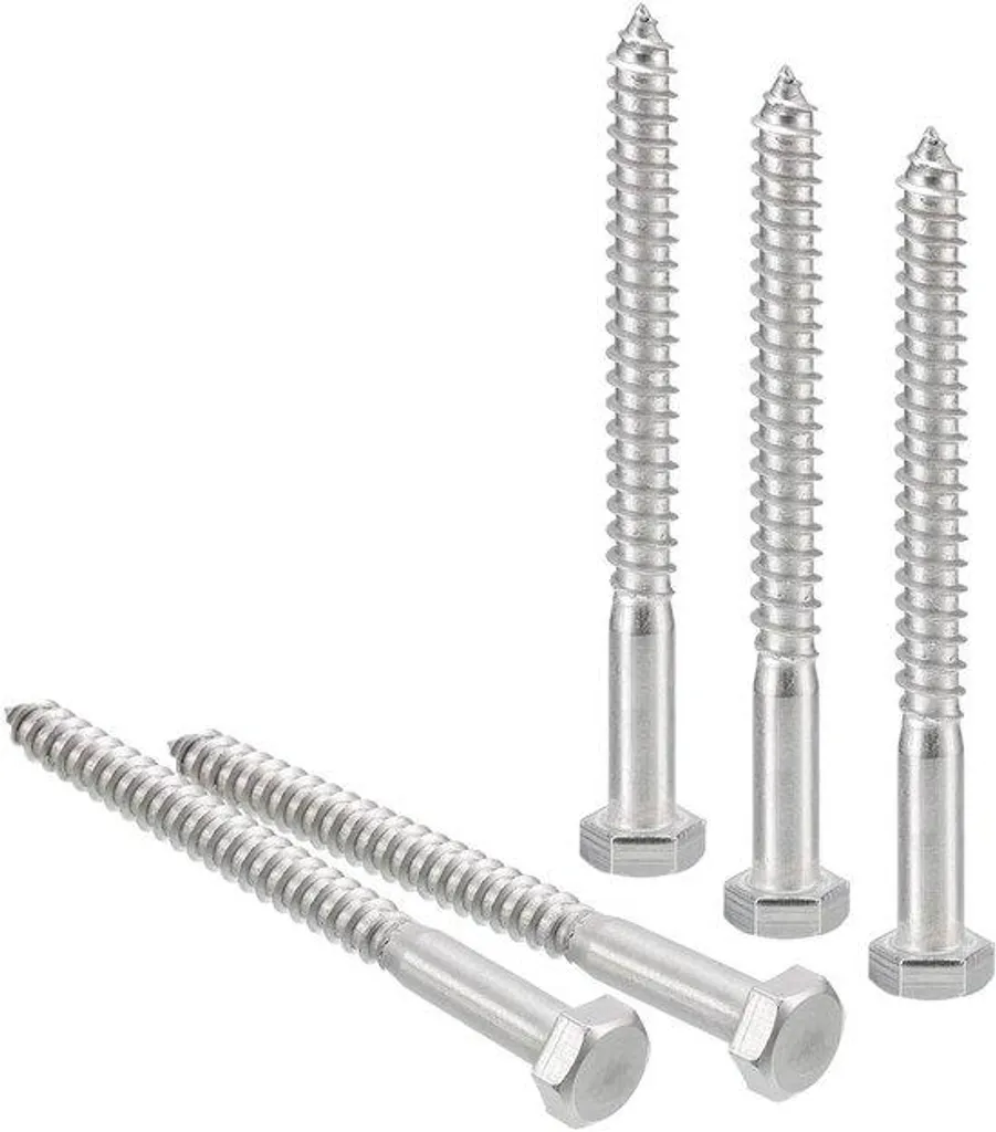 Vis à tête hexagonale inox 304 5/16" x 3-1/2" lot de 30 boulons isolés