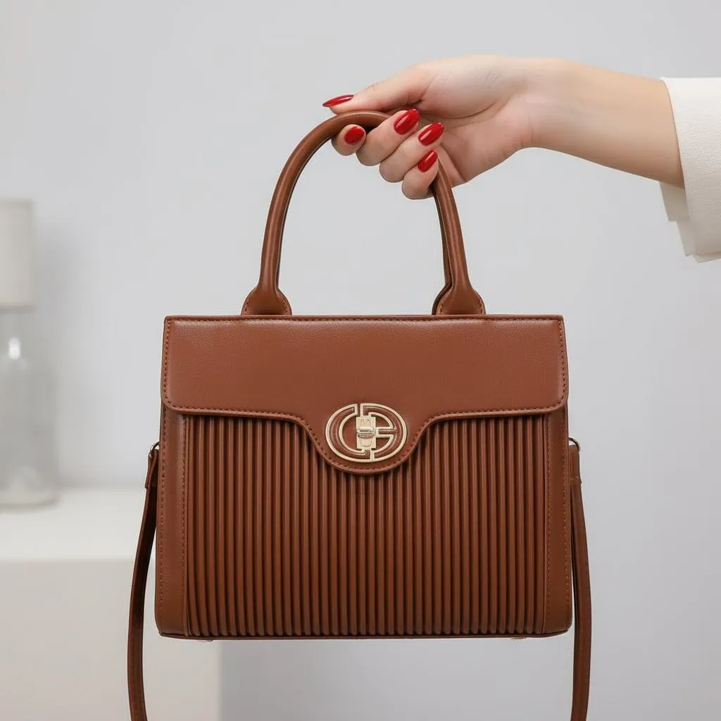 Borsa Gallantry Marrone Scamosciata - Tracolla Staccabile | Donna Chic - 5