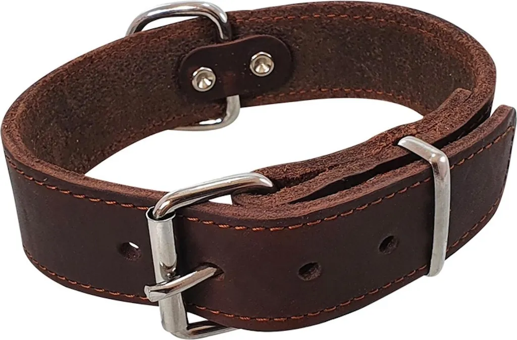 Collier de Dressage Large en Cuir Marron 65cm Nobby TABIL Haute Qualité