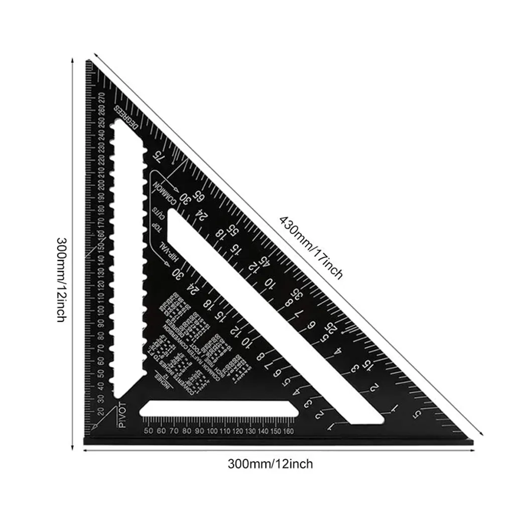 Équerre de charpente 30cm en alu pour traçage et mesures d'angles - 2
