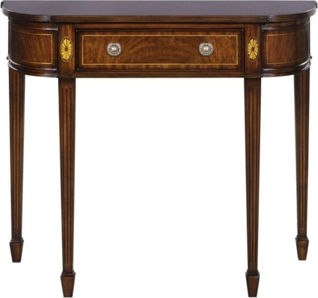 Casa Padrino Jugendstil Mahagoni Konsole Braun 91 x 40 x H. 78 cm - Luxus Qualität