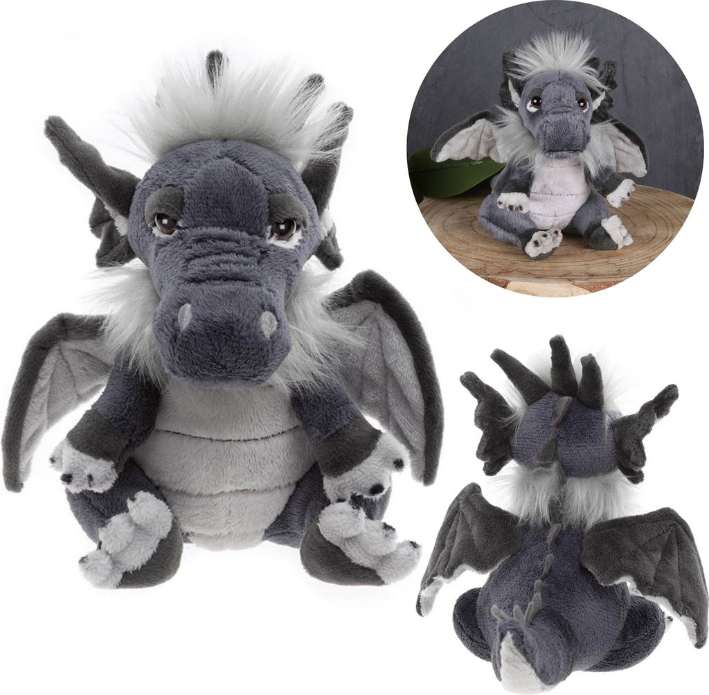 Charlie Bears Soot Drachen Maskottchen, aus der Cuddle Cubs Serie, kleiner Plüsch ideal für Babys, 13cm