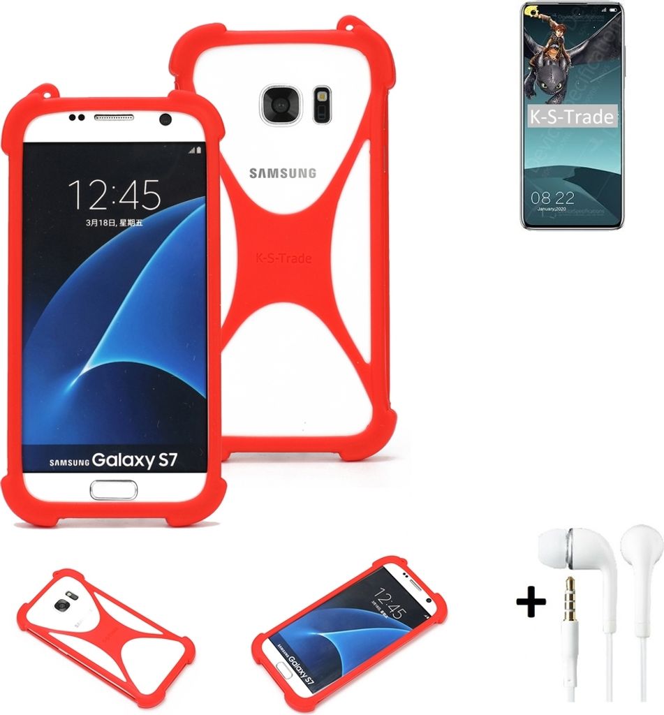 Handy-hülle + Kopfhörer kompatibel mit Elephone E10 Pro Schutz-hülle Bumper Silikon Schutz Hülle Cover Case Silikoncase Silikonbumper TPU Softcase
