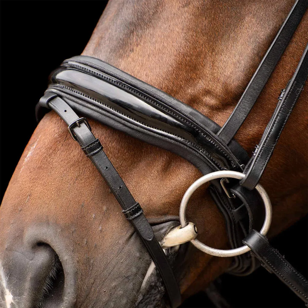 Bridon Anti-Pression Imperial Riding IRHAthena Noir - Confort Nuque Cheval