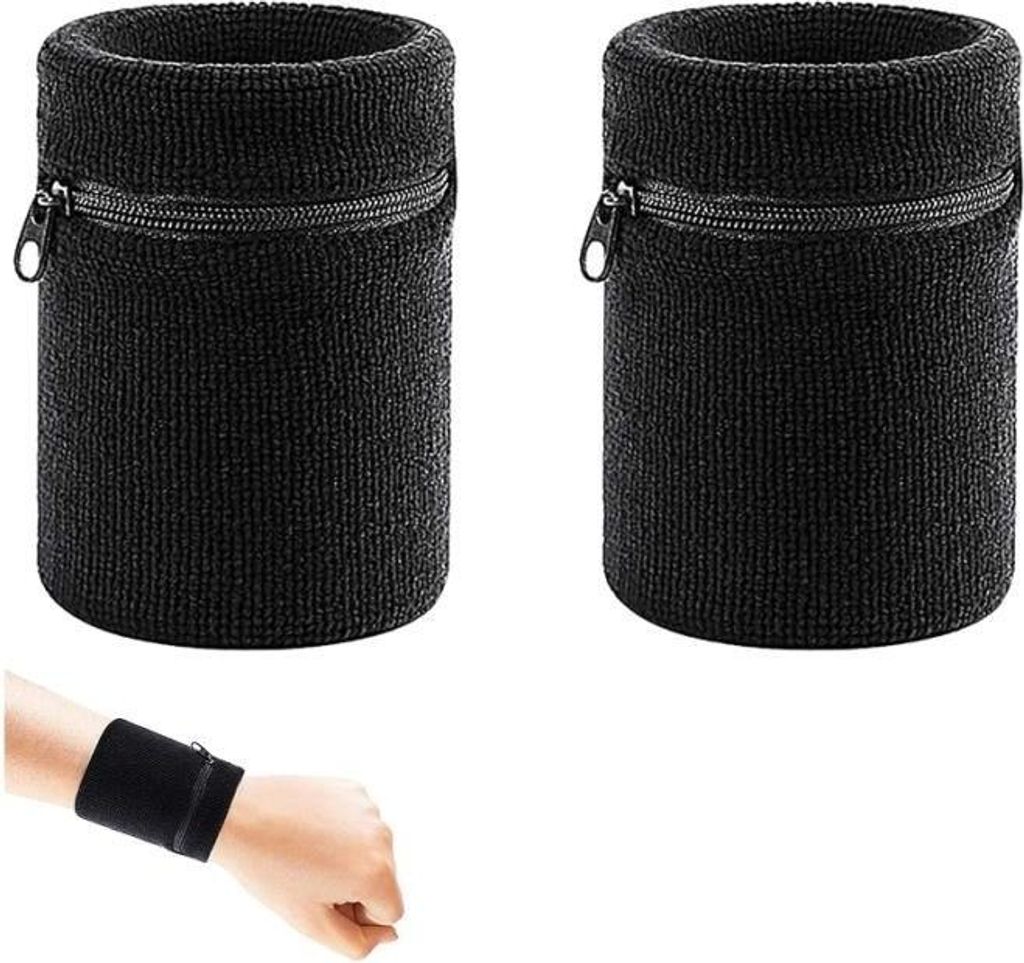 Handgelenktasche – Nicht spezifiziert – 2 Stück – Elastisch – Leicht – Multisport