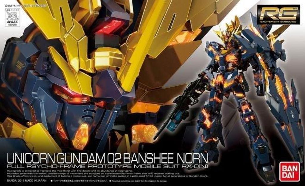 Rg 1/144 Unicorn Gundam 02 Banshee Norn Image du produit 