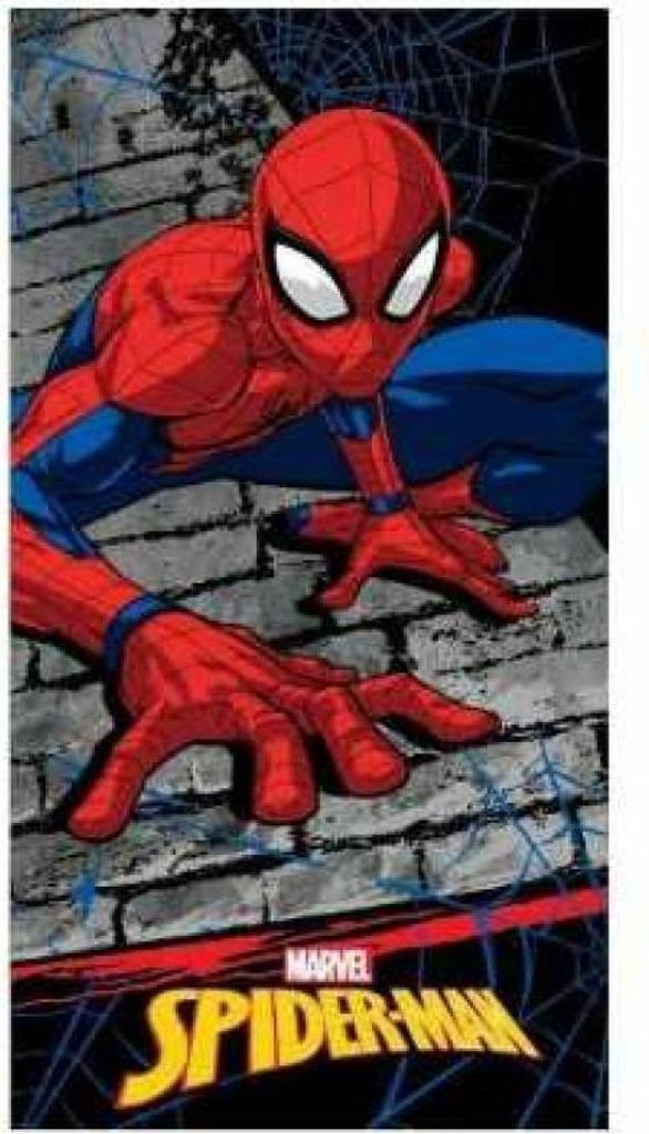 Spiderman Handtuch 70x140 cm aus Baumwolle - Strandtuch oder Badetuch für Kinder - großes Kinderbadetuch mit Motiv