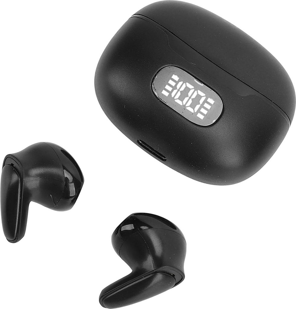 Sprachübersetzer-Ohrhörer-Stereo-Sound-Simultanübersetzungs-Ohrhörergerät für Studienreisen, Schwarz