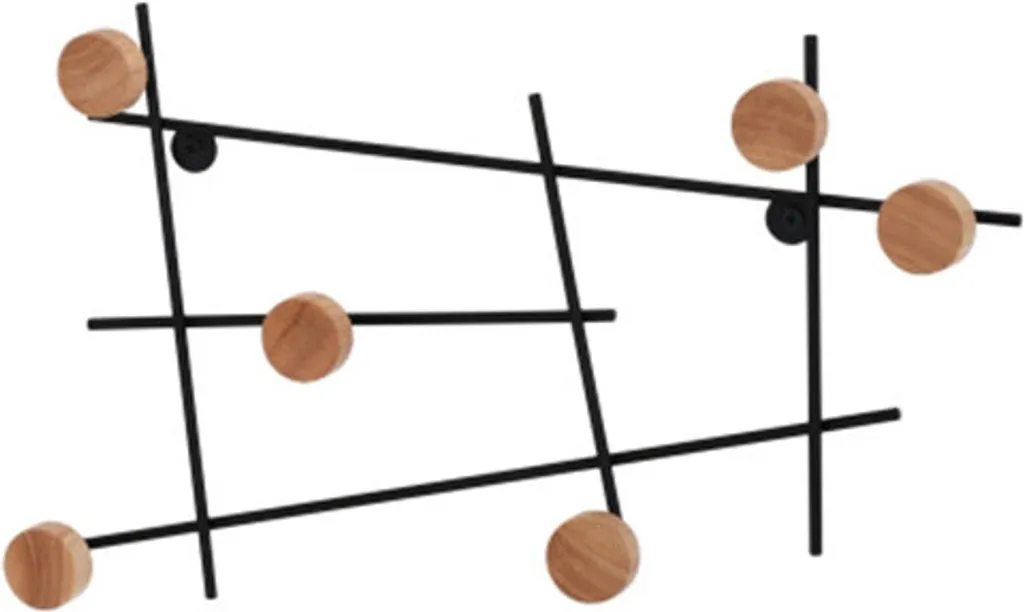 Appendiabiti 6 Ganci Lucya Nero Marrone: Loft Style e Robustezza