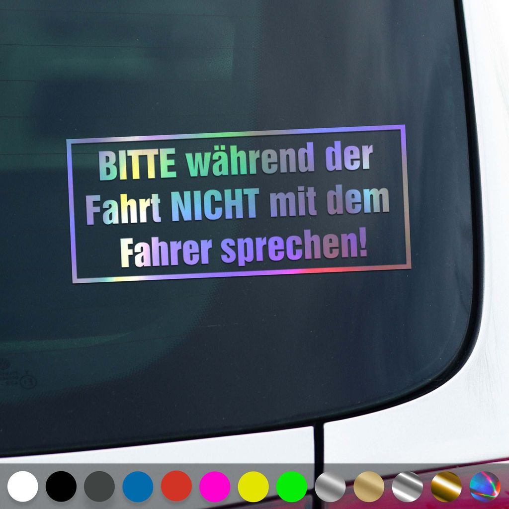 PantherPixel Fahrer Aufkleber Während Der Fahrt Nicht Produktbild 