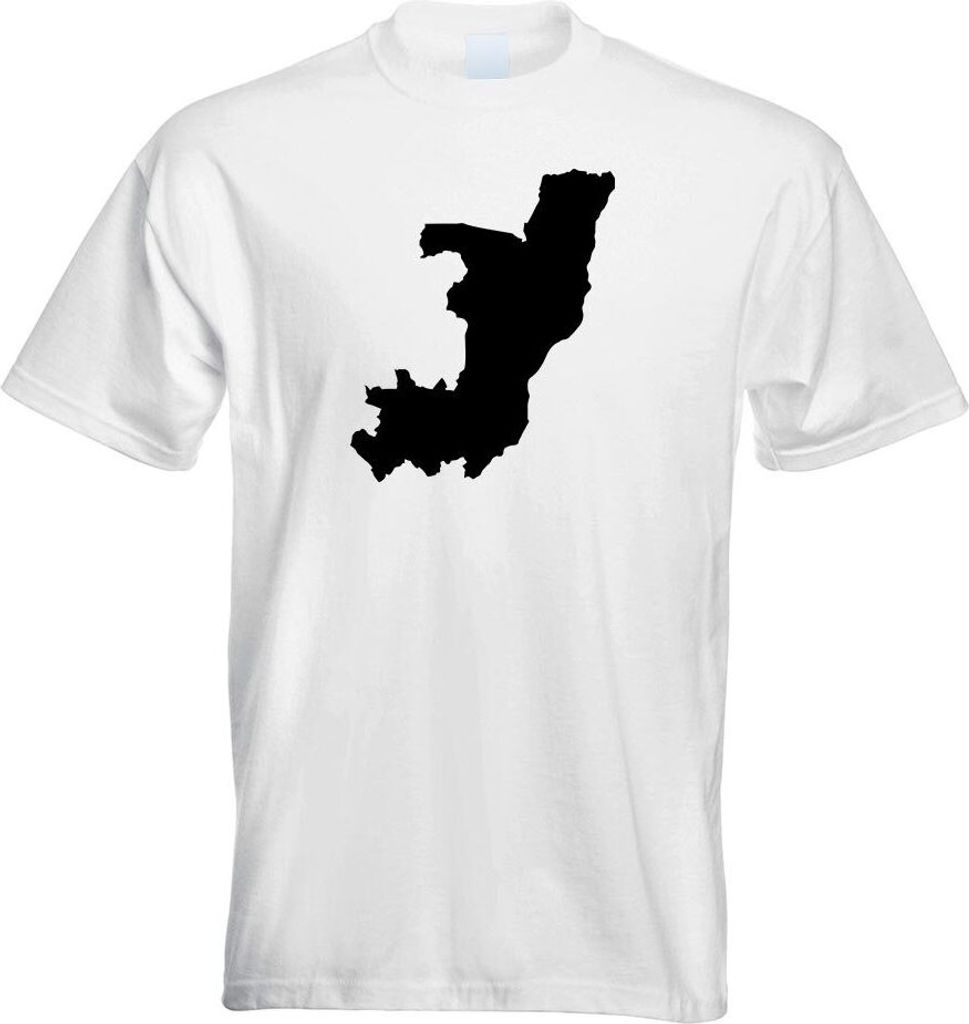 Kiwistar - T-Shirt - Weiss - Kongo, Republik Umriss Kontur Herren Funshirt Bedruckt Design Sprüche Spruch Motive - mit Motiv Bedruckt - Funshirt D...