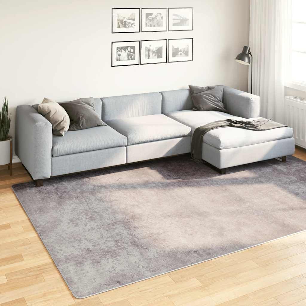 "im Angebot" Teppich Waschbar Grau 190x300 cm Rutschfest - Designerteppiche CC13552