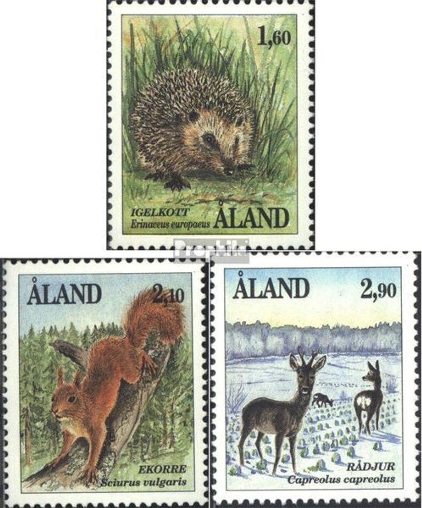 Briefmarken Finnland - Aland 1991 Mi 44-46 (kompl.Ausg.) gestempelt Säugetiere