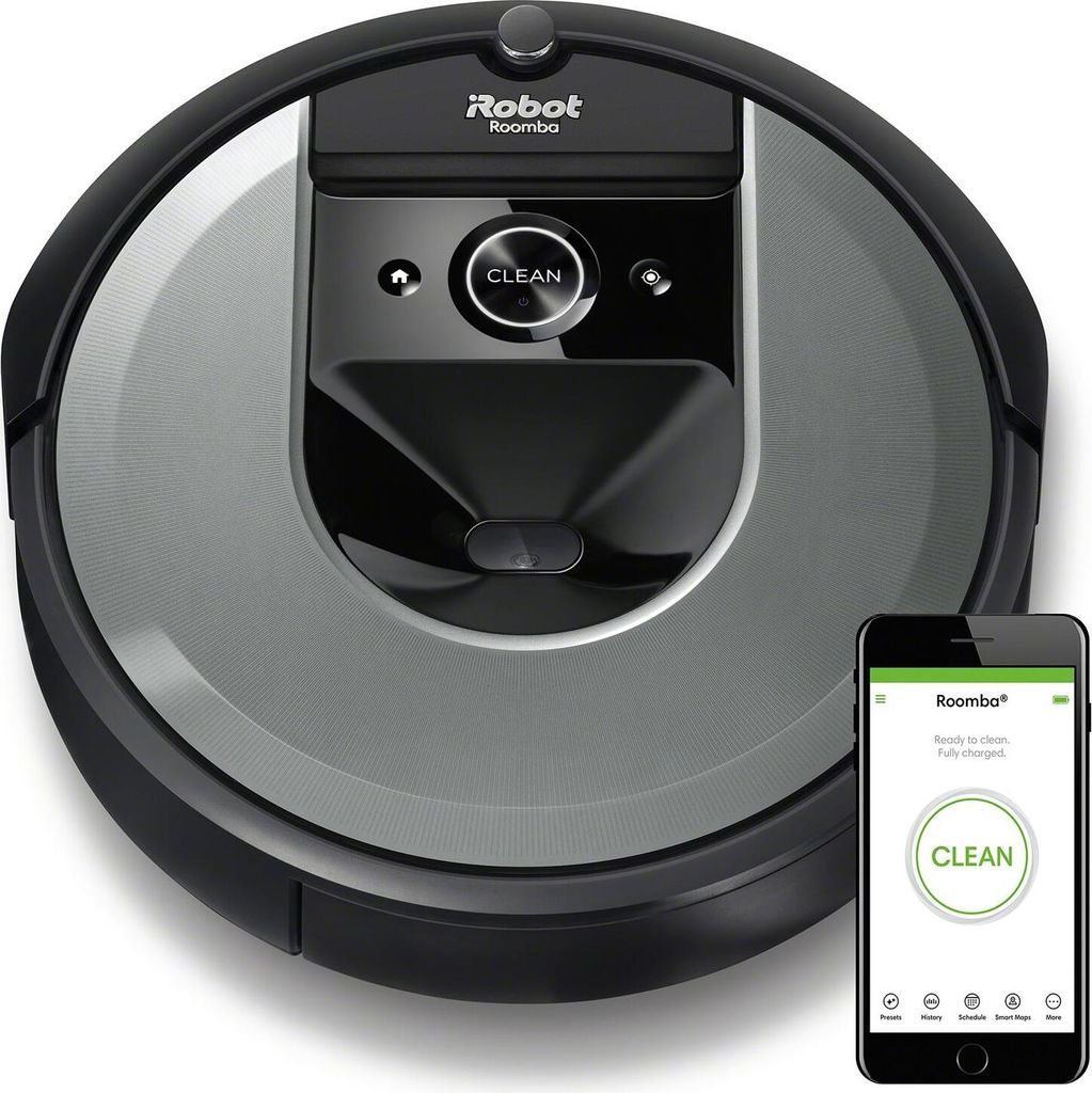 iRobot Roomba I715040, Schwarz, Grau, Rund, Ladend, Produktbild 