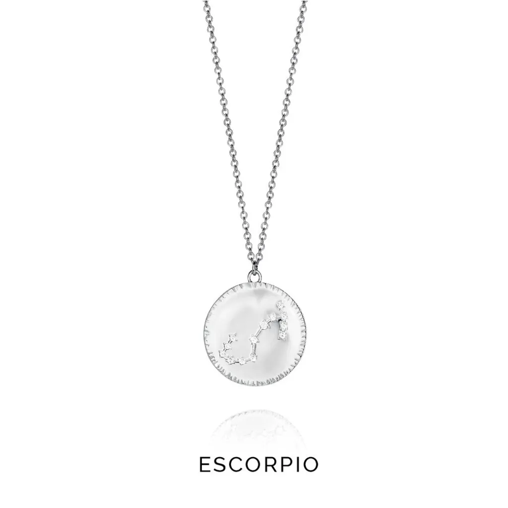 Collier en argent Scorpion Horoscope 61014C000-38E pour femme