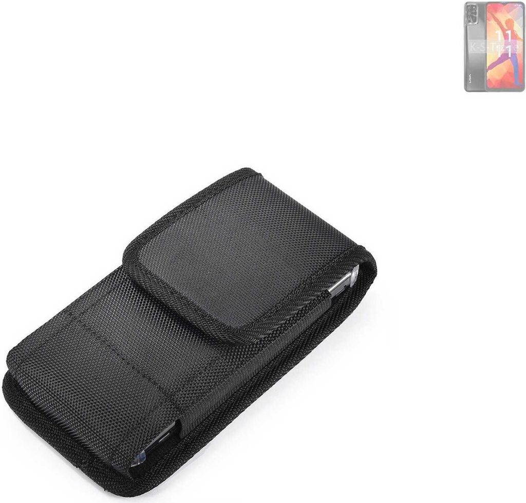 Holster Gürteltasche kompatibel mit Lava Yuva Pro Holster Gürtel Tasche wasserabweisend Handy Hülle Schutz Hülle Outdoor schwarz K-S-Trade