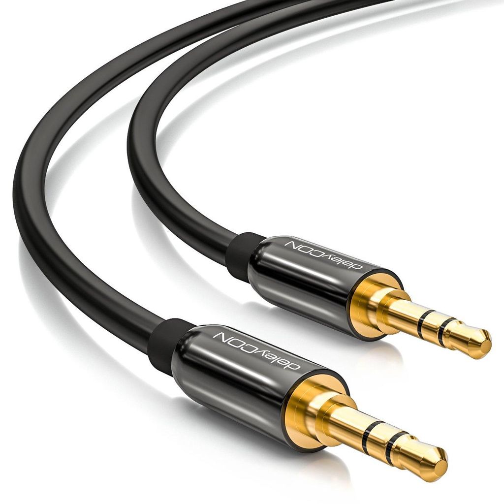 deleyCON 20m Klinkenkabel 3,5mm AUX Stereo, Stecker gerade Produktbild 