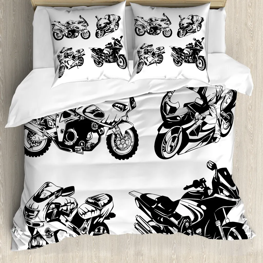 Set Letto Moto Antiacaro ABAKUHAUS 155x220 - Ipoallergenico Arancione