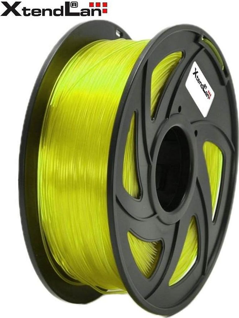 XtendLAN PLA filament 1,75mm průhledný žlutý 1kg